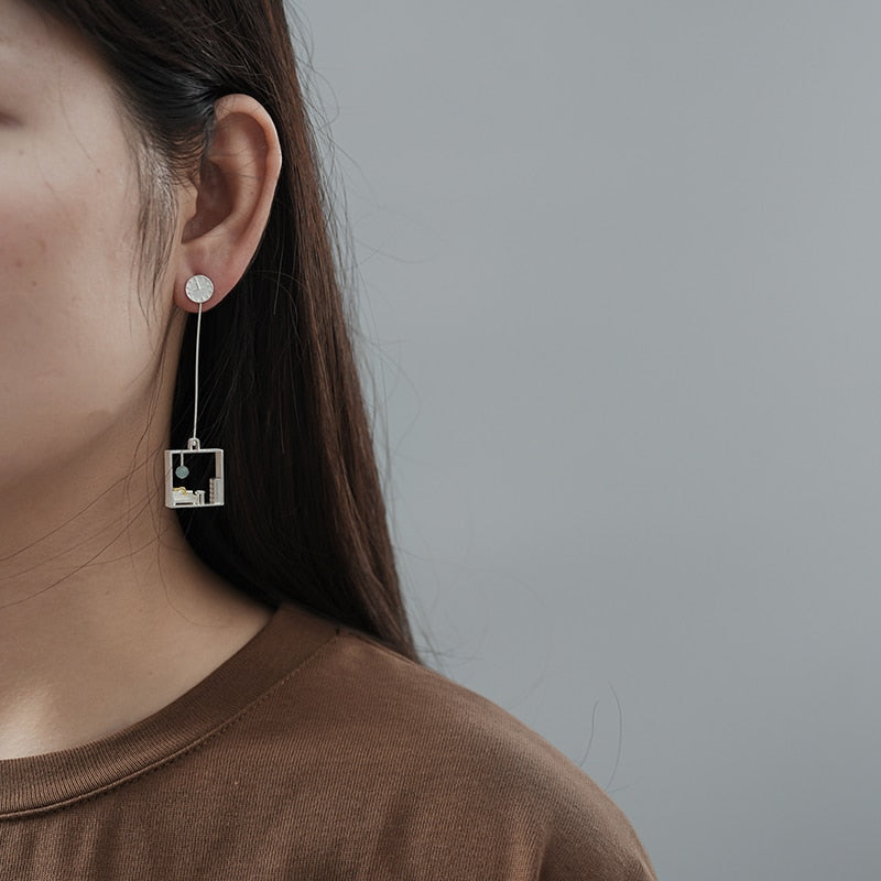 Lazy Cat at Home Drop Earrings