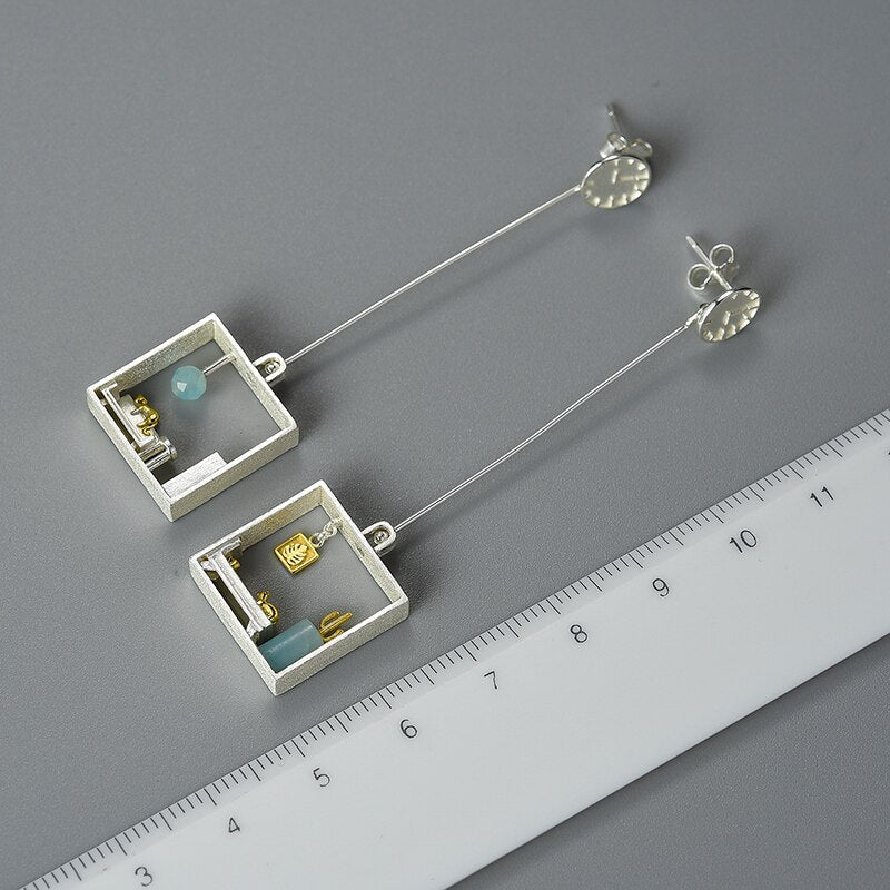 Lazy Cat at Home Drop Earrings