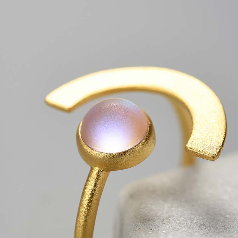 Moonstone Adjustable Ring