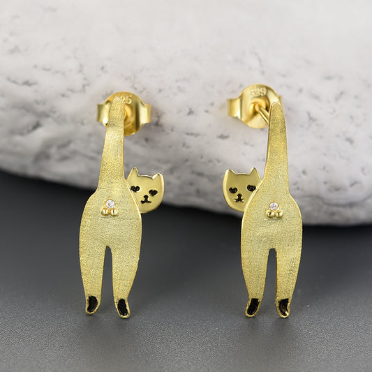 Kitty Stud Earrings