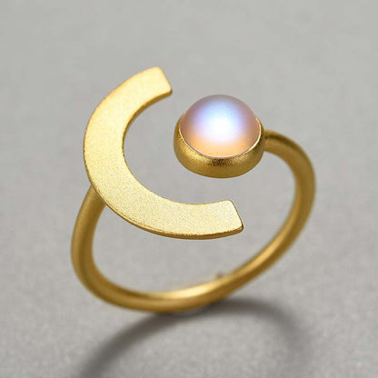 Moonstone Adjustable Ring