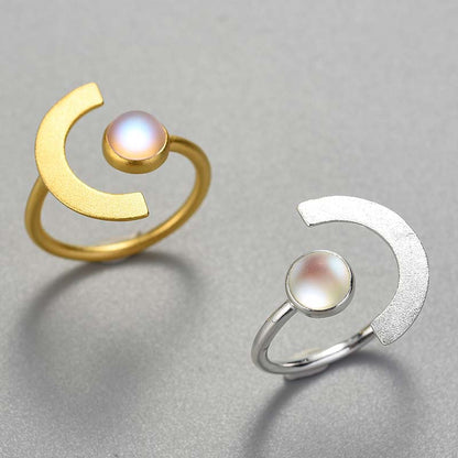 Moonstone Adjustable Ring