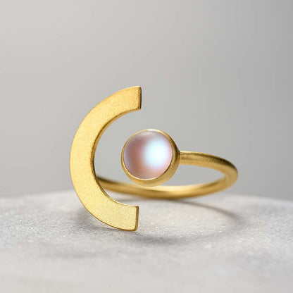 Moonstone Adjustable Ring